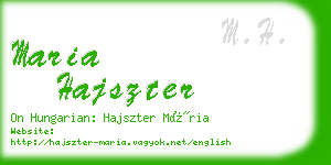 maria hajszter business card